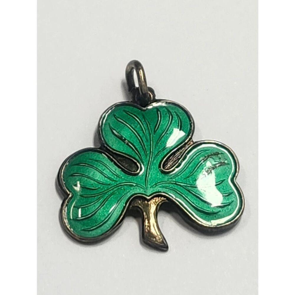 Vintage Opro Norway Sterling Shamrock Pendant Charm